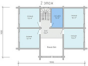 Дом шале из бруса полутораэтажный 9х12 с котельной Трейда